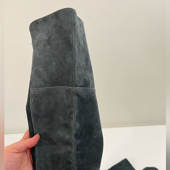 WHBM Grey Suede Knee High Boots Size 7 - Picture 7 of 8